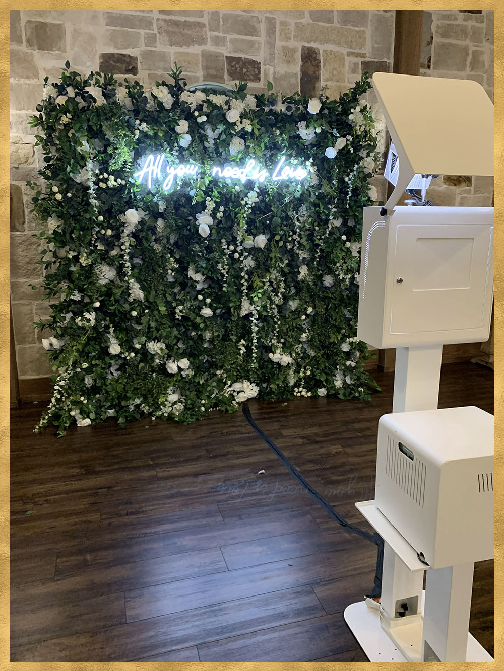 Flower Wall Rental Atlanta with photo booth rentals in Atlanta